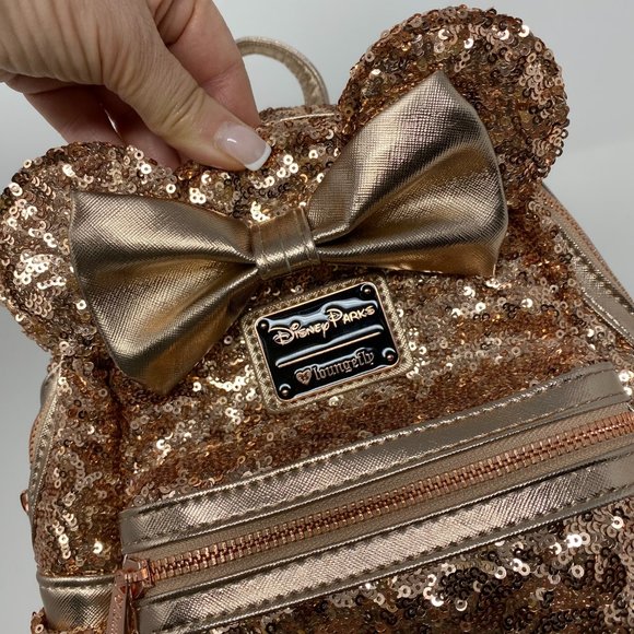 NEW disney parks loungefly minnie mouse sequin backpack main image 5